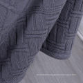 100% Polyester Double Layer Cable Knit Acrylic Sherpa Blanket